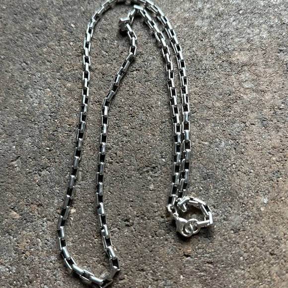 Mens Sterling Silver Link Chain Necklace 24 Inch - Picture 12 of 12